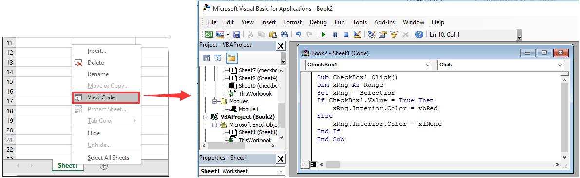 Hướng dẫn dùng checkbox để thay đổi giá trị hoặc định dạng ô trong Excel